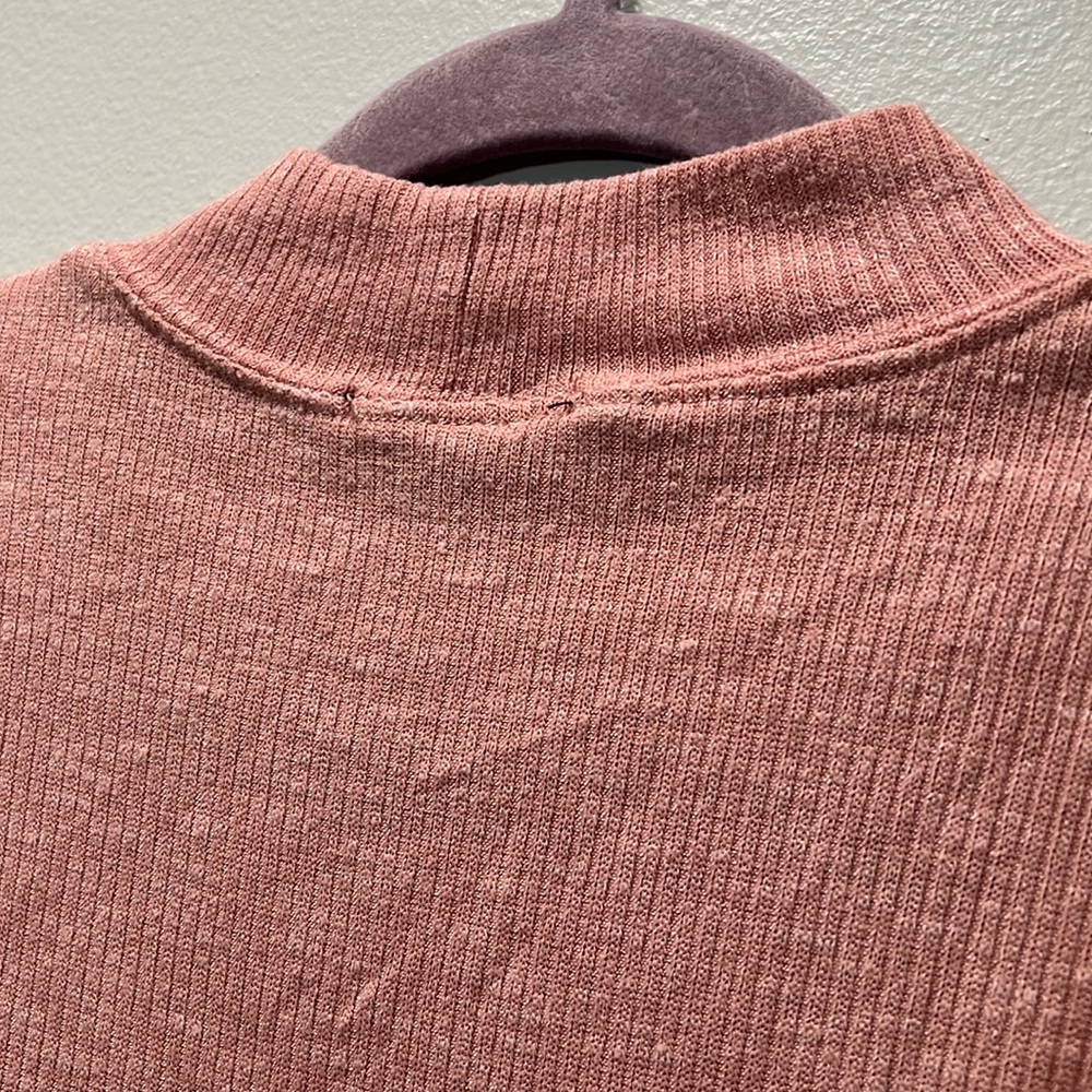 Pink Tank Top - Ribbed Mock Neck - Racerback Fit - Picture 7 of 13
